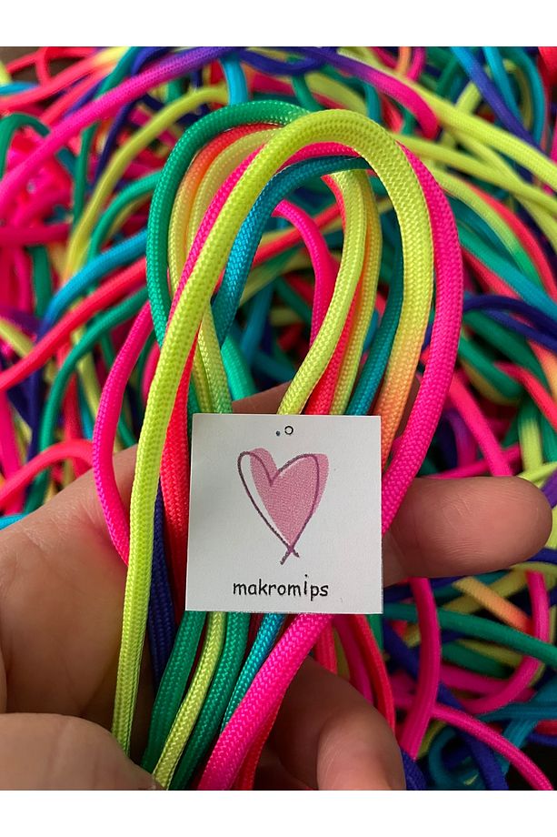 PARACORD İP 4mm 7 ÇEKİRDEK (5 metre) PARAŞÜT KORDON BİLEKLİK KAMP ÇADIR HALHAL ÇANTA ŞAPKA İPİ - 1