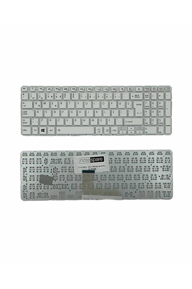 Toshiba ile Uyumlu Satellite L50-C-1V8, L50-C-1VD, L50-C-1WG, L50-C-1WH Notebook Klavye Beyaz TR - 1