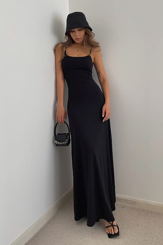 WOMEN'S BLACK TREND OYHO HANGED DRESS