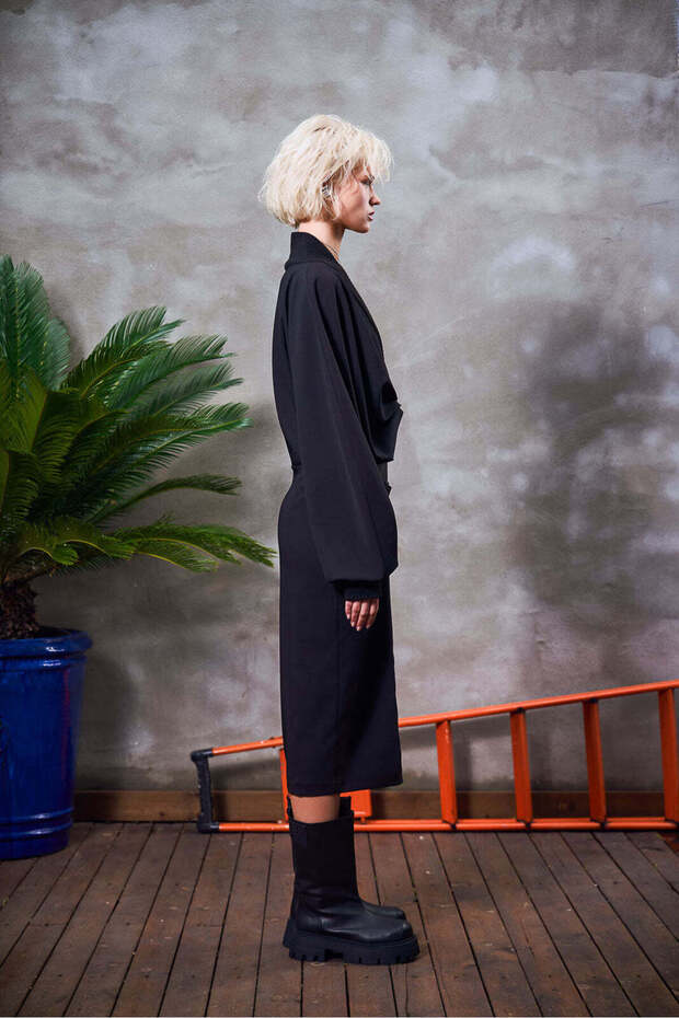 Siyah Elbise 14479 - 3