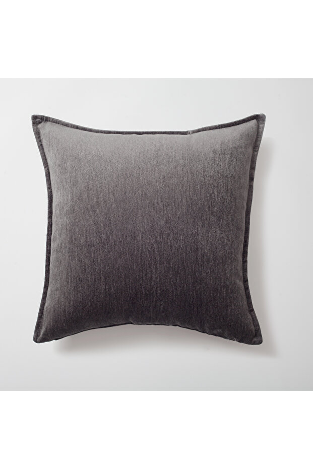 "Eliza" - Viscose Natural Natural Throw Pillow 50x50 - Anthracite (Including Pillow)