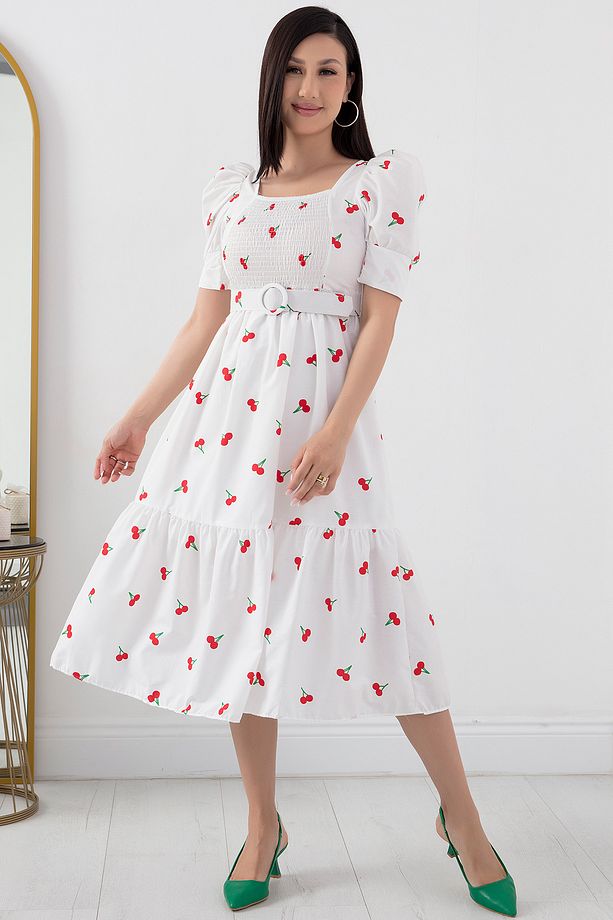 Göğüs Gipeli Poplin Elbise GRS3007 - 3