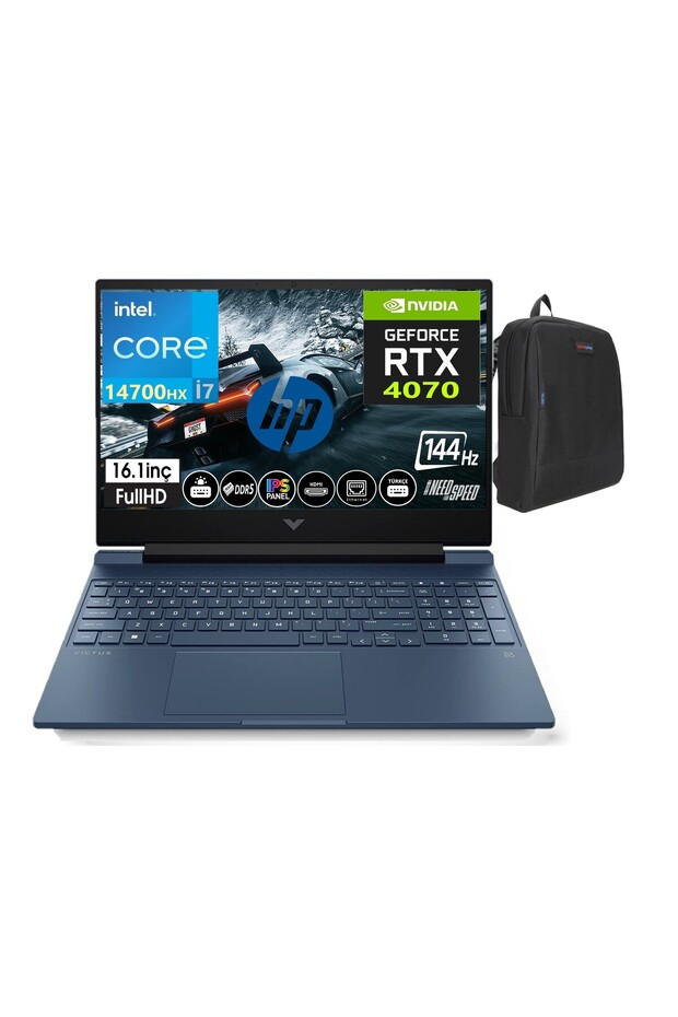 Victus I7-14700HX 32GB 2tb SSD 8gb RTX4070 16.1" 144Hz IPS Fhd FDOS 9J221EAW06+ZettaÇanta - 2