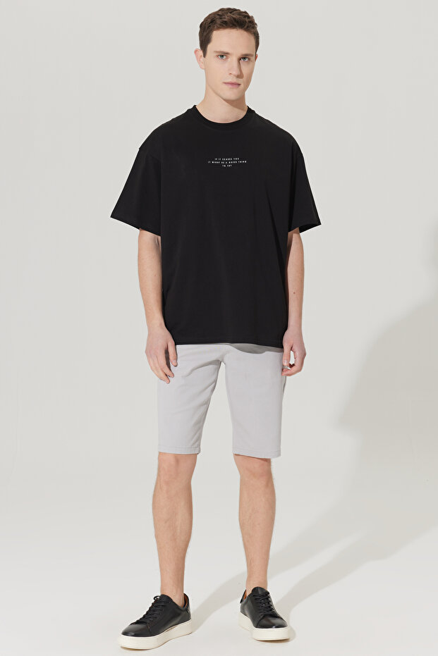 Slim Fit Dar Kesim Yan Cepli Chino Şort - 2