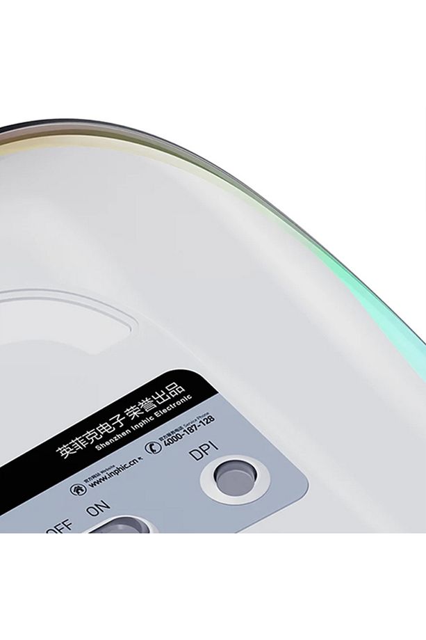 İNPHİC M5 Kablosuz Fare, Şarj Edilebilir Sessiz Kullanım 2.4G Işıklı USB Mouse GÜMÜŞ - 5