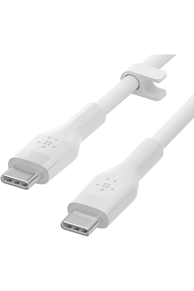 BoostCharge Flex USB-C'den USB-C'ye Kablo 60W 1Metre Beyaz - 4