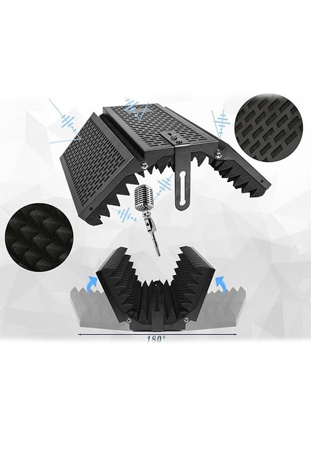 PF-53 Mikrofon Ses Yalıtım İzolasyon Paneli METAL 35x28 cm - 3
