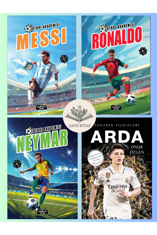 Futbol Akademisi Messi / Ronaldo / Neymar / Arda ( 4 Kitap Set )