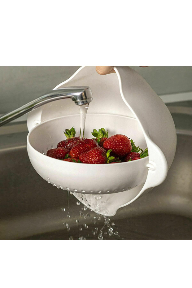 360° مصفاة دوارة متعددة الأغراض باللون الأبيض - 3