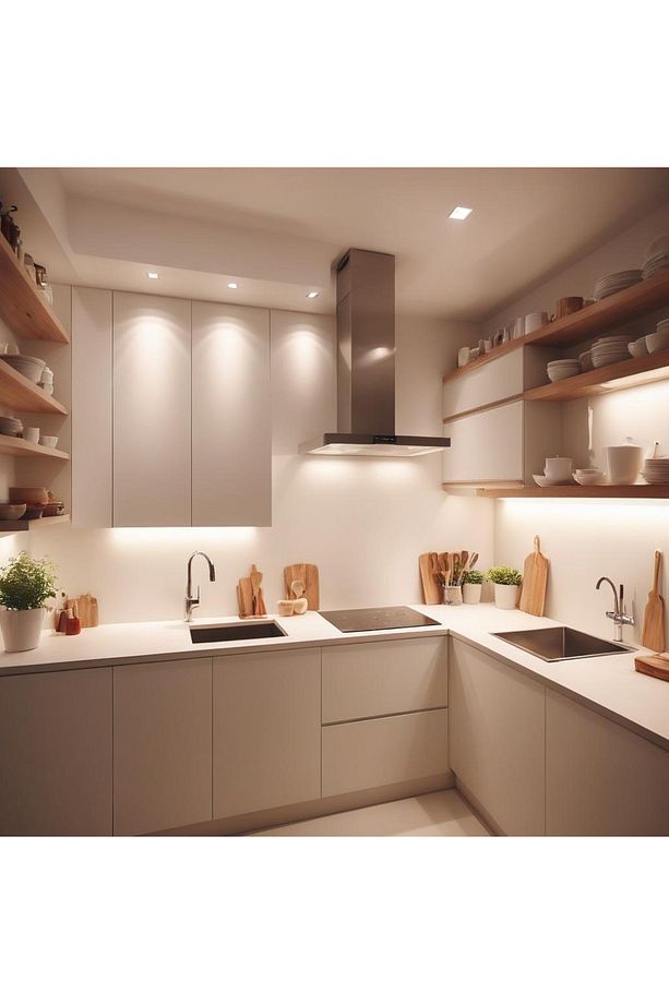 Şerit LED 2 Metre Günışığı Tak Çalıştır Hazır Set Kumandalı Dimmer & Adaptör Dahil Tezgah Aydınlatma - 4
