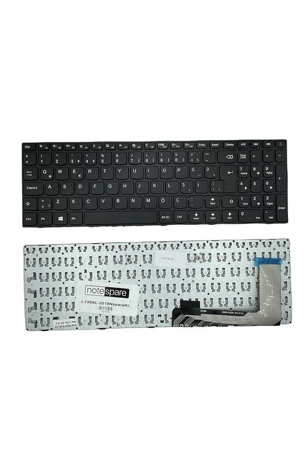 Lenovo ile Uyumlu IdeaPad 110-15ISK Type 80UD, 110-17ACL Type 80UM Notebook Klavye Siyah TR - 1