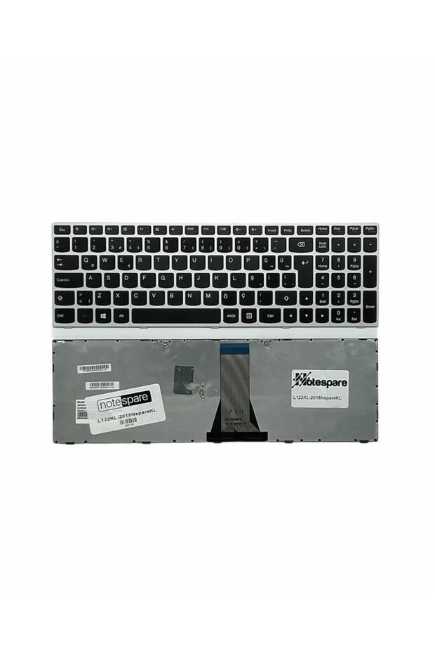 Lenovo ile Uyumlu IdeaPad 500-15ISK 80K40057TX, 500-15ISK 80NT00M1TX Notebook Klavye Gümüş Gri TR - 1
