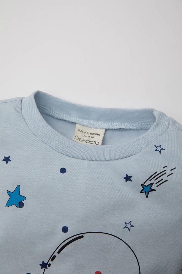Erkek Bebek Pijama Takımı Penye Baskılı Kısa Kollu Üst Şort C3532a524hs - 3