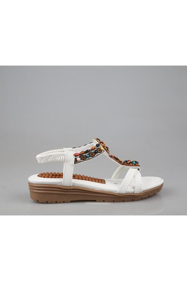 24Y120-2 Orthopedic White Women's Sandals