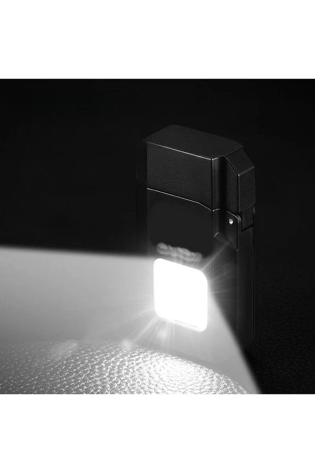 Gazsız Rezistanslı Elektrikli Usb Şarjlı Çakmak  Mini Cob El Fenerli 2 ın 1 Mini Projektörlü Çakmak - 3