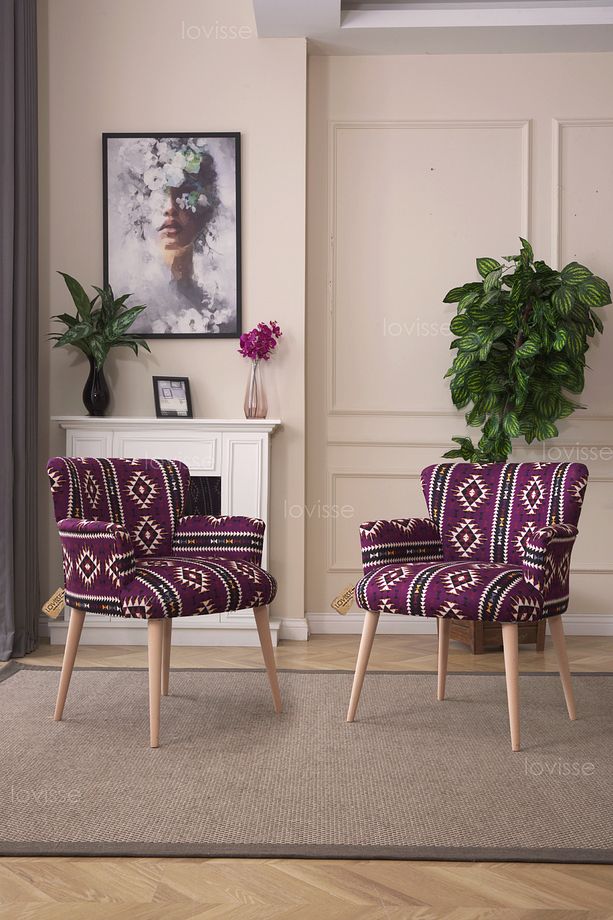 2li Berjer Set Tekli Koltuk Balkon, Ofis, Bekleme, Güzellik Merkezi, Cafe, Kafe, Verand,  Çay Seti - 2