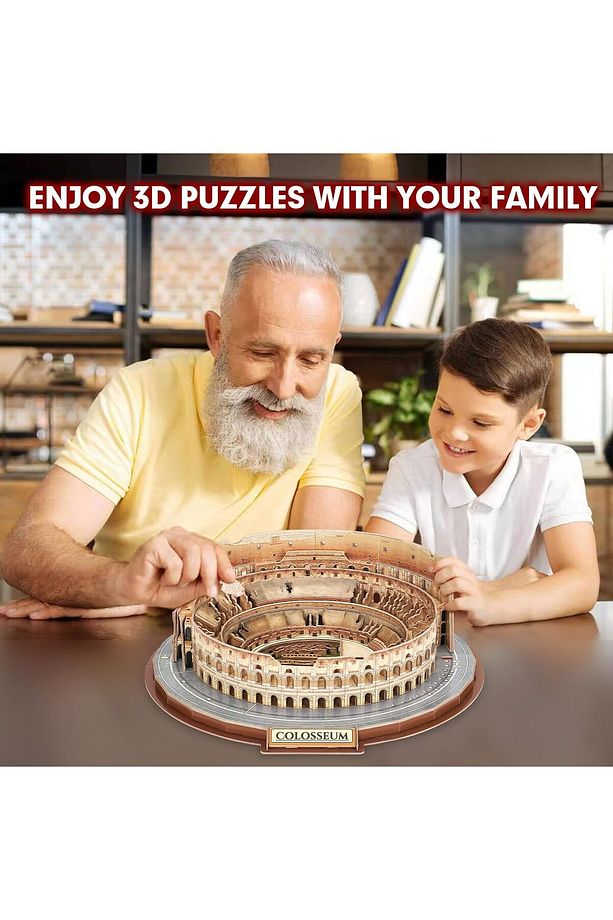 3D Yapboz Bulmaca, Roma Colosseum - İtalya Yapı Model Seti - 5