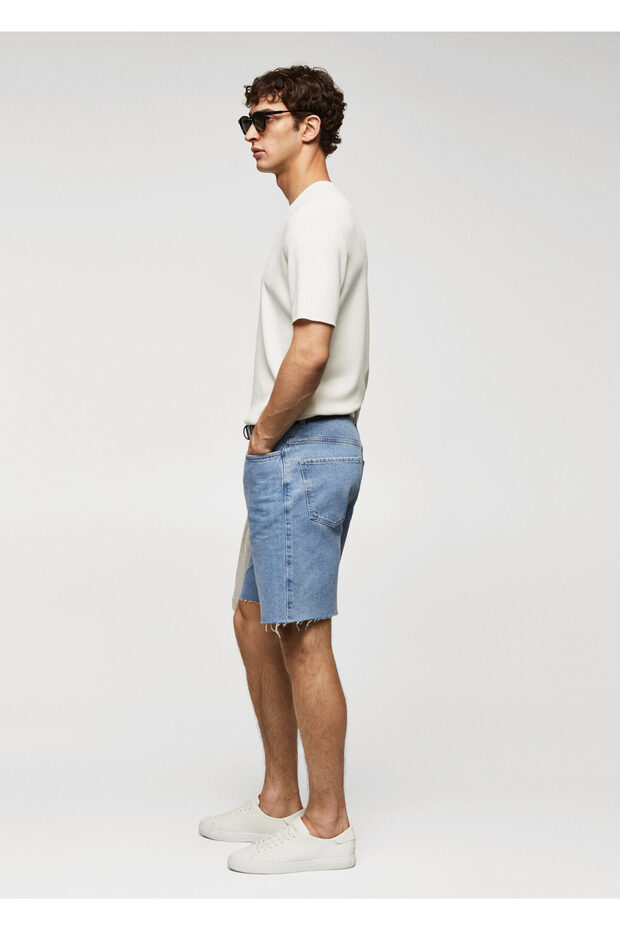 Orta Denim Rengi Erkek Şort 57074400 - 6