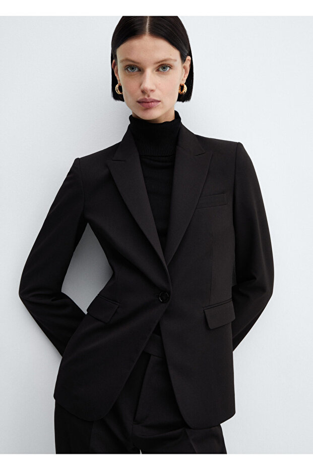 Siyah Kadın Blazer 67059404 - 6