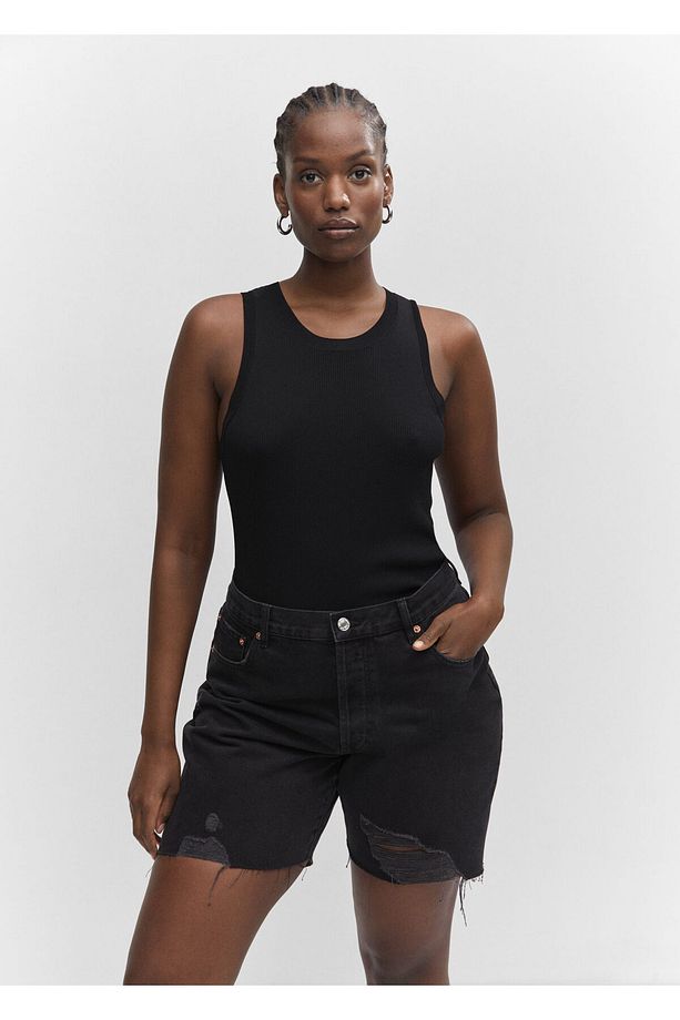 Siyah Denim Kadın Şort & Bermuda 57040167 - 8