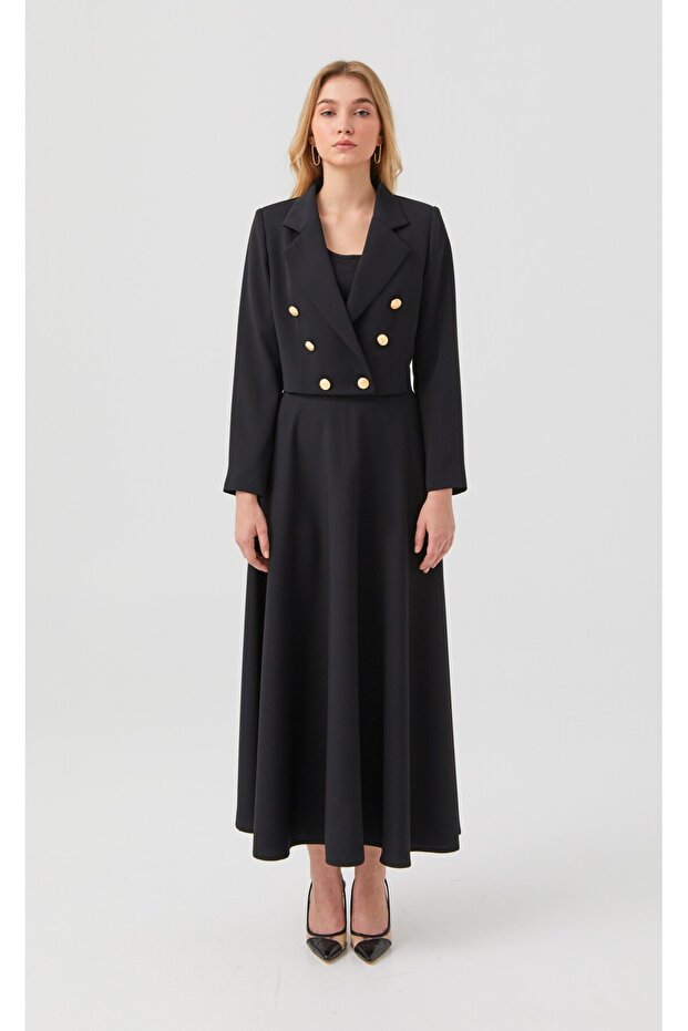 Etek Ceket Takım Siyah - 1