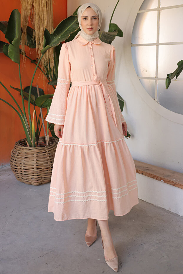 2035 Biyeli Elbise  Somon - 1