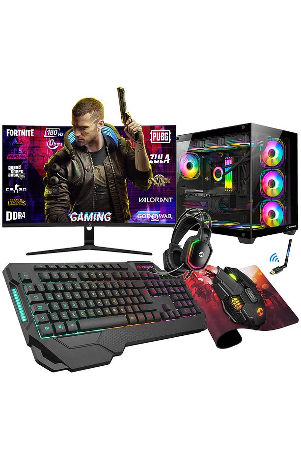 Proxima X12 i5 10400F 32GB DDR4 1TB NVMe M.2 SSD RTX3050 8GB 24" 180Hz Oyuncu Masaüstü Bilgisayarı - 1