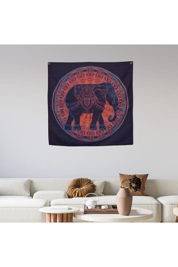 Fil Tasarımlı Duvar Halısı - Tapestry - Duvar Örtüsü - 1