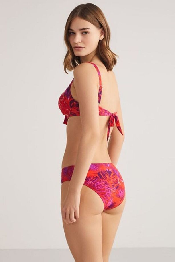 ÇIKARILABİLİR PUSH UP LI KALIN KENARLI AISSO DESENLİ DOLGULU BİKİNİ TAKIMI - 3