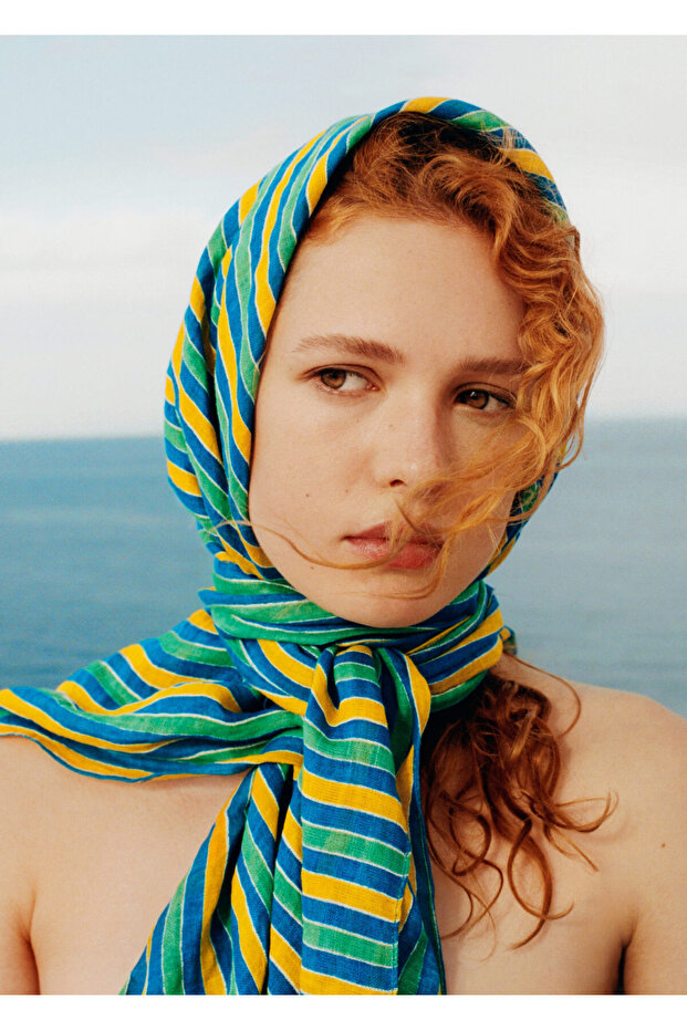 Yeşil Kadın Fular 57070746 - 5