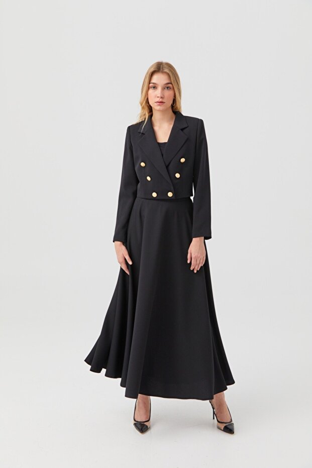 Etek Ceket Takım Siyah - 5