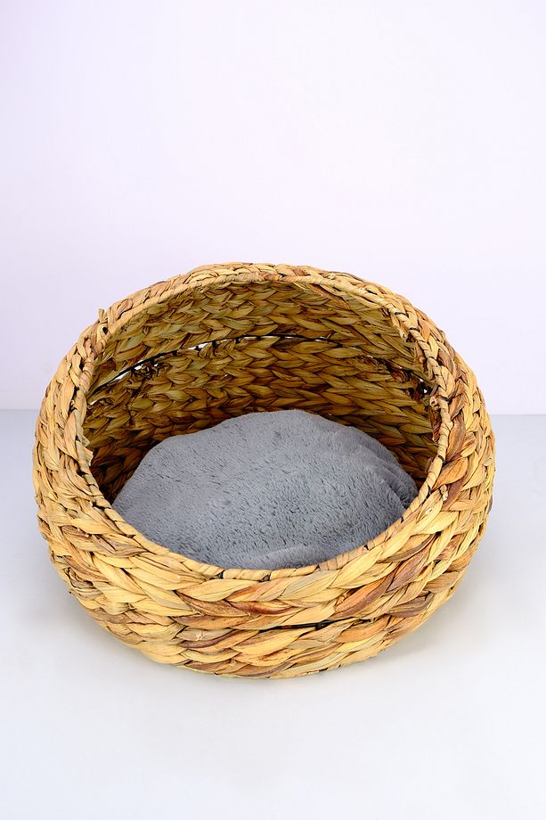 Hasır Kedi ve Köpek Yatağı İç Minderli 48 Cm Kahverengi - CL-4034 C1-1-121 - 5