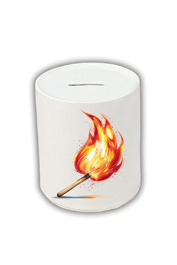 Match Printed Piggy Bank - Ceramic Coin Saving Piggy Bank