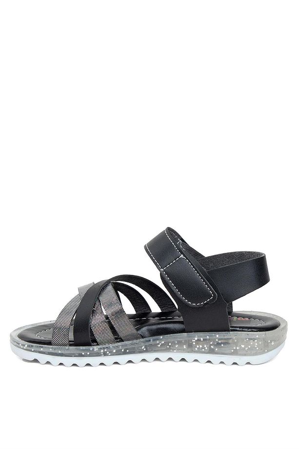 ŞA F K 011 Filet Kız Çocuk Düz Sandalet Siyah - 3