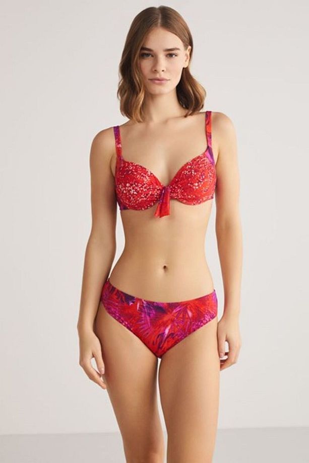 ÇIKARILABİLİR PUSH UP LI KALIN KENARLI AISSO DESENLİ DOLGULU BİKİNİ TAKIMI - 4