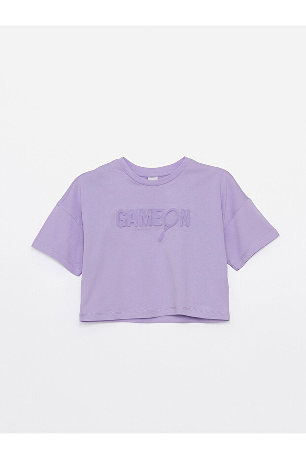 Girl - Crew Neck Printed Short Sleeve T-Shirt