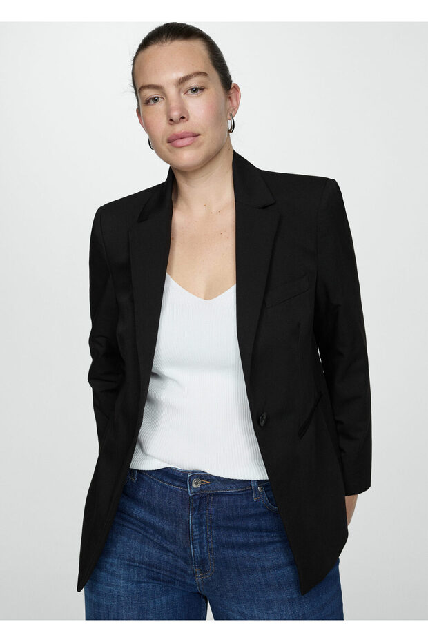 Siyah Kadın Blazer 57040365 - 8