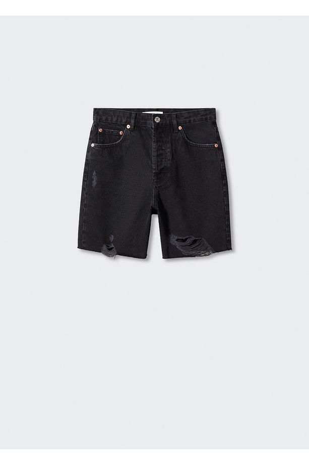 Siyah Denim Kadın Şort & Bermuda 57040167 - 3
