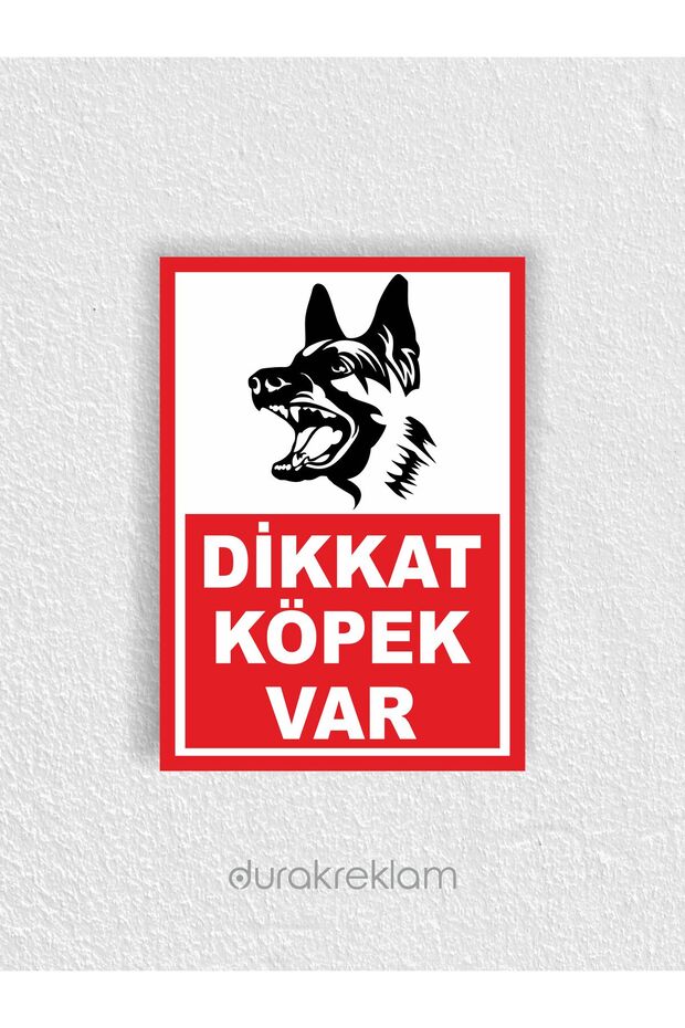 Attention Dog Warning Sign A4