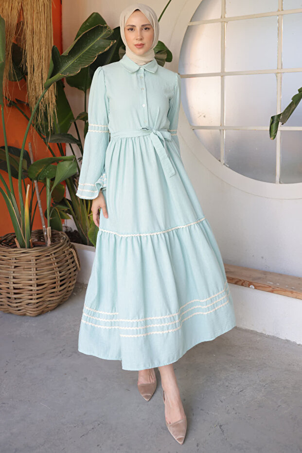 Model 2035 - Rochie verde menta - 1