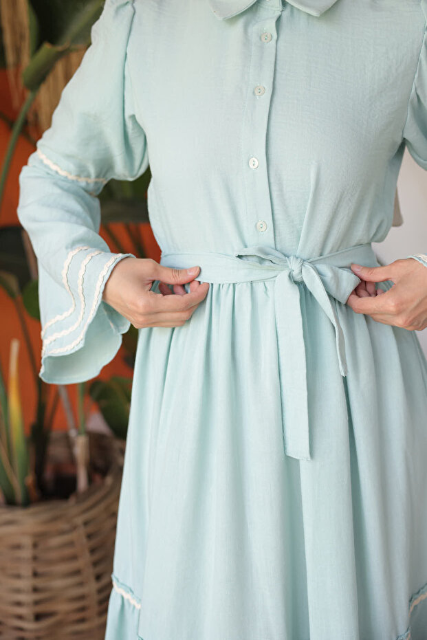 Model 2035 - Rochie verde menta - 3