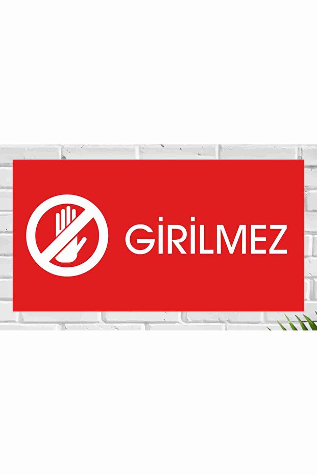 Prohibited Direction Sign 30X12 cm Pvc Sheet