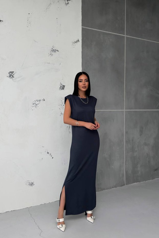 women's modal dress with padded slit detail NBG010