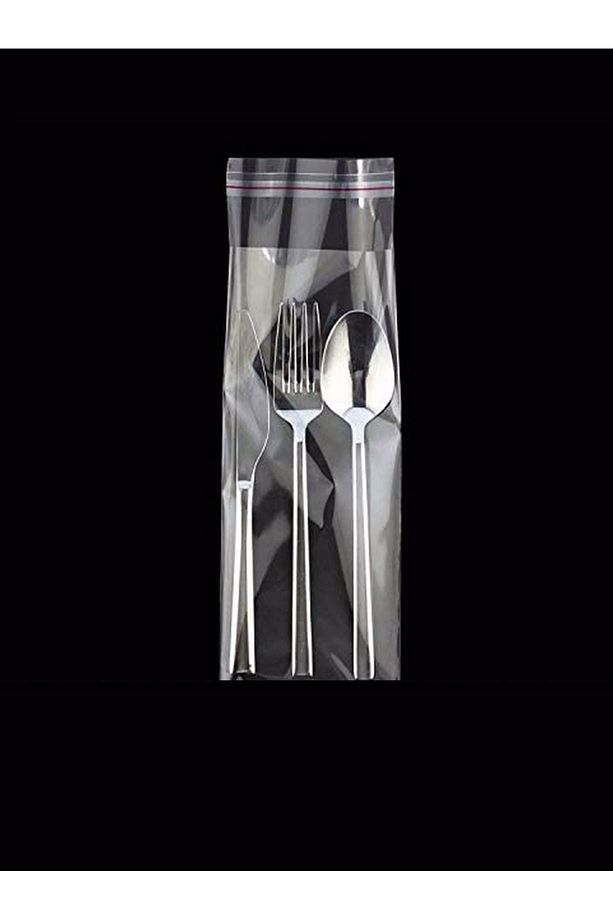 250 Adet 7x15  Şeffaf Bantlı Opp Jelatin Poşet / Yapışkanlı Torba / 7*15 Jelatin Poşet - 3