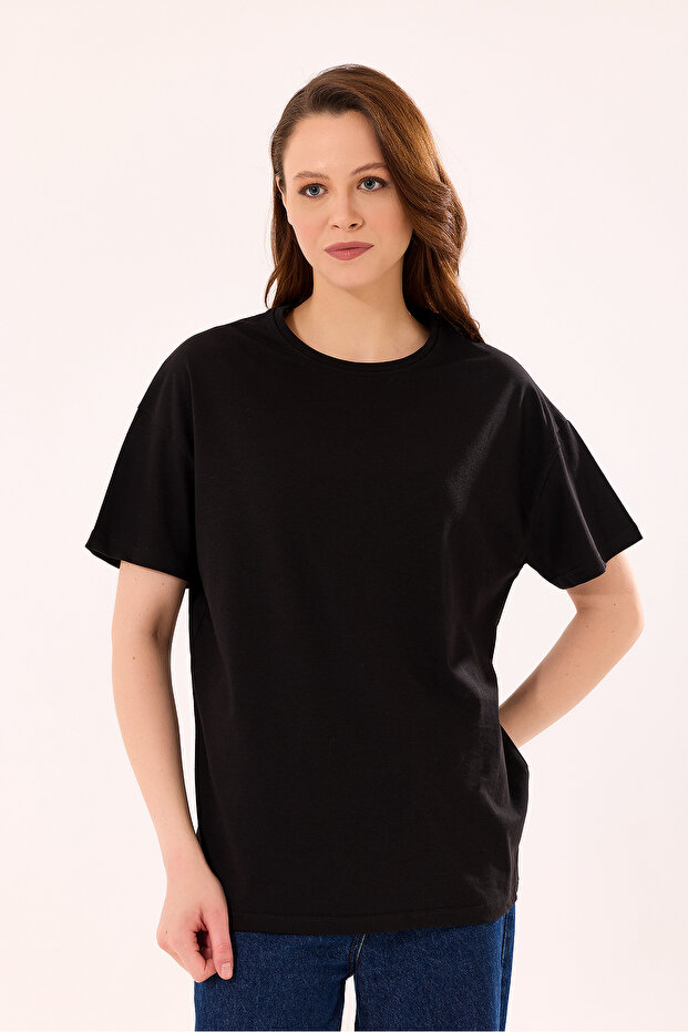 Černé dámské tričko Basic - 5