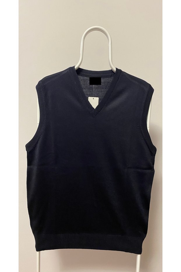 Men's V-Neck Sweater Fine Wool Knitwear Knitted Anti-pilling Özbarla