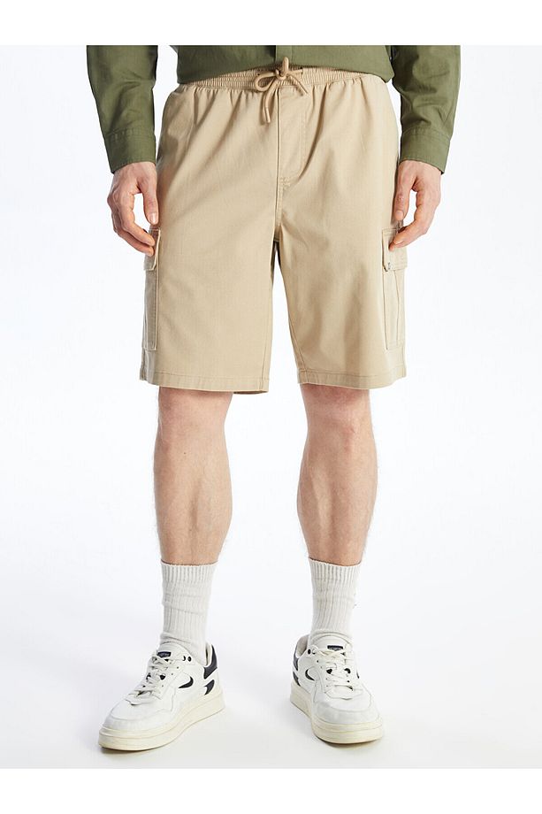 Standart Kalıp Gabardin Erkek Bermuda Şort - 3
