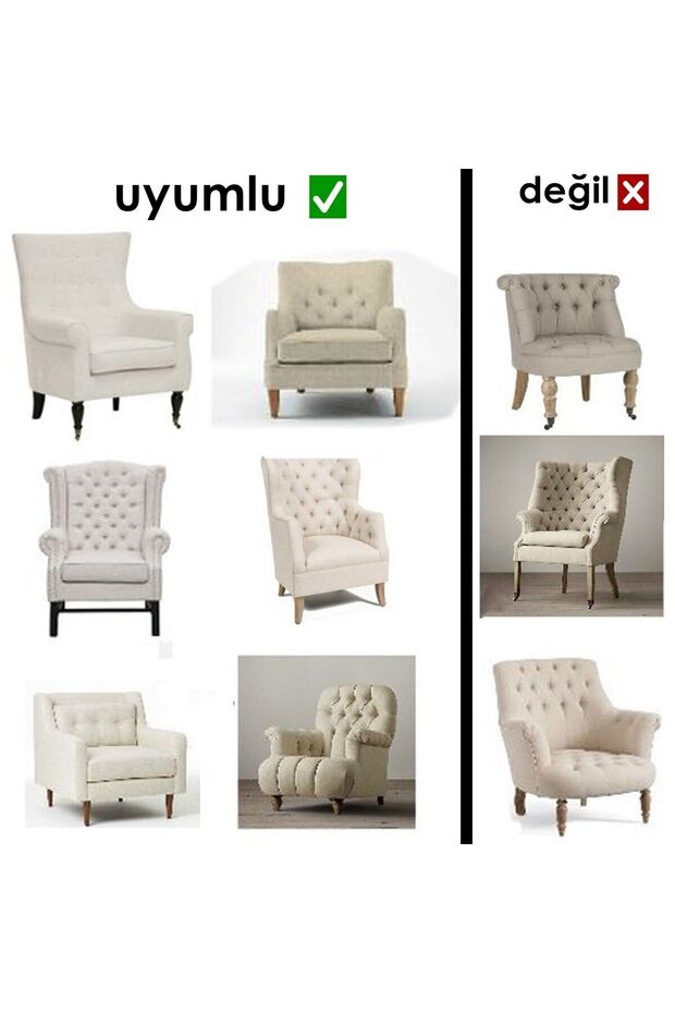 Lastikli Piti Kare Koltuk, Kanepe Örtüsü - Tekli Berjer - 3