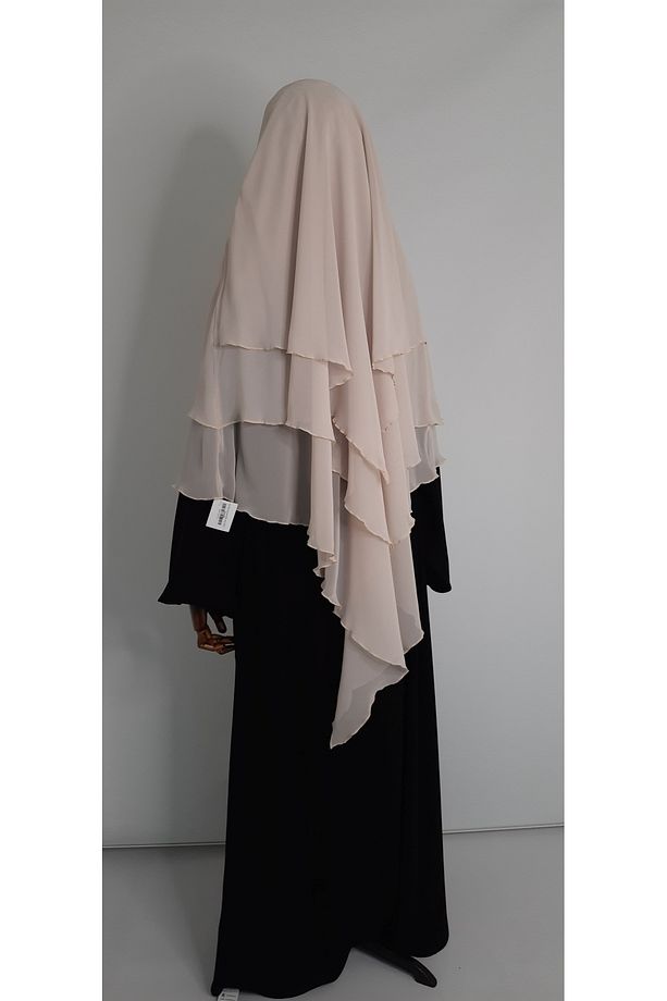 3 katlı multi sifon sufle esarp ( orta boy ) hijap ten rengi - 3