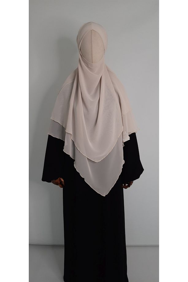 3 katlı multi sifon sufle esarp ( orta boy ) hijap ten rengi - 6